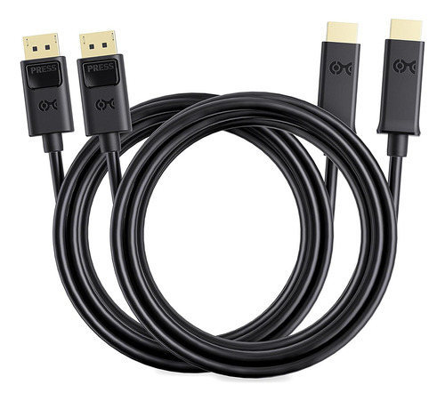 Cable Matters, Paquete De 2 Unidades De Displayport Unidirec