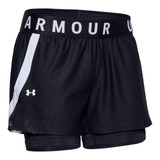 Short Mujer Play Up 2-in-1 Short Negro Under Armour