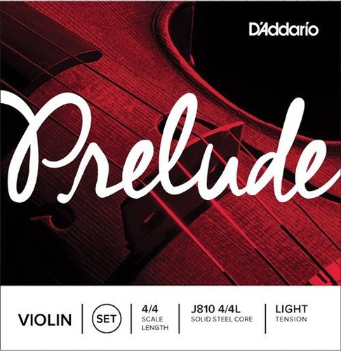 Encordado Violin Prelude Daddario J810 4/4 Tension Ligh