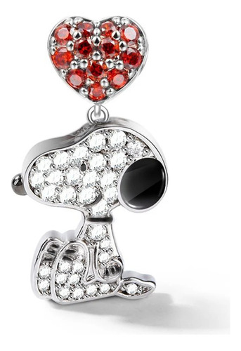 Charm Pendente Snoopy Prata 925 P/ Pulseira Pandora E Vivara