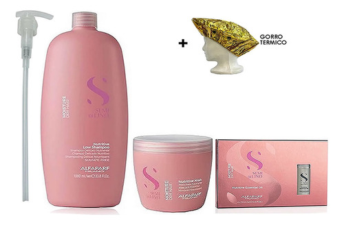 Shampoo Alfaparf Moisture 1000ml,ampollolletas, Mask 500ml