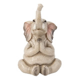 Figura De Elefante Meditando Decoración Hogar Estilo Zen