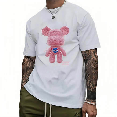 Playeras Hombre Manga Corta Nasa Camiseta Oversize Popular