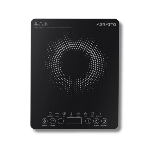 Cooktop Fogão De Indução 8 Níveis Portátil 1 Boca 2000w