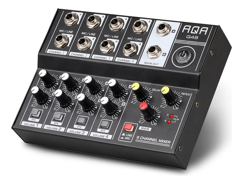 Sound Mixer 8 Mezclador De Micrófono Portátil Con Sonido Usb