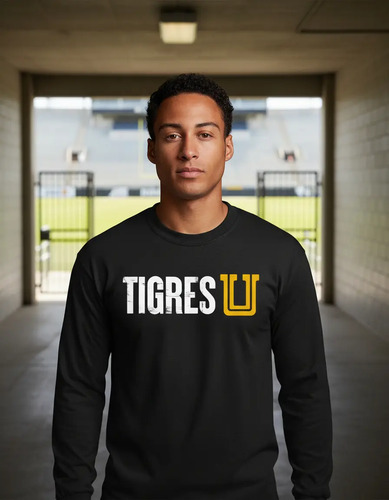 Playera Hombre Tigres Uanl U Manga Larga