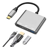 Adaptador Usb C A Hdmi 3 En 1 Para Macbook Pro,portátil,iPad