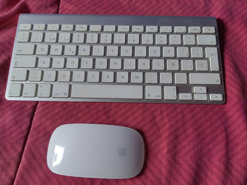 Teclado Y Mause Inalámbrico Español Latino Apple Original 