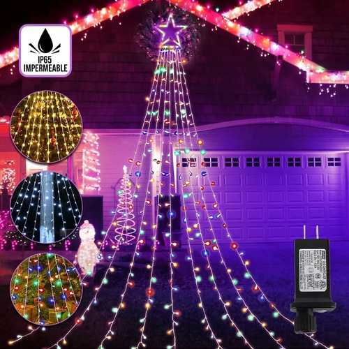 Estrella De Navidad Led Luces Modernas Exterior 317 Leds