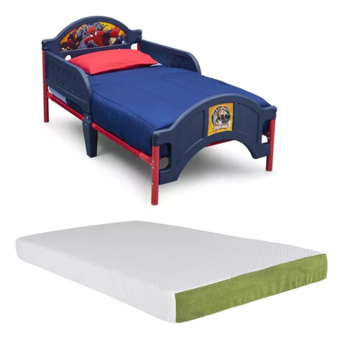 Cama Camita Infantil Con Colchon Spiderman El Hombre Araña