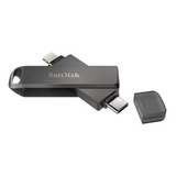 Pendrive Sandisk Ixpand Luxe 256 Gb Dual Lightning A Usb-c Gris