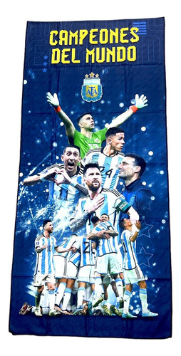 Toalla Secado Rápido Selección Argentina Messi Campeón 2022