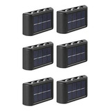 Pack De 6 Lámparas Led Foco Muro Solar Exterior Jardin 1