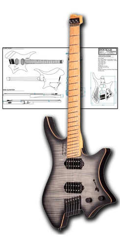 Plano Luthier Guitarra Strandberg Boden 6 2022 (a Escala)