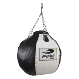 Costal De Box Fire Sports® Bola Pu Sin Relleno Neg/blanco