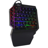 Teclado Gamer Rgb Uma Mão Semi Mecãnico Jogos Silencioso