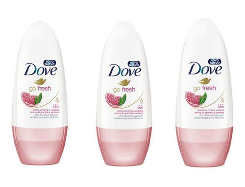 Desodorante Dove 50 Ml Feminino Go Fresh Roma - Kit C/3und