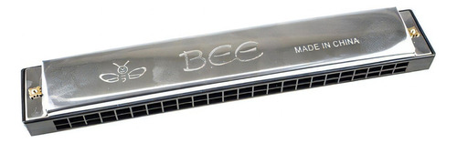 Gaita Csr Bee Harmonica 24 Furos Cromada 96 Vozes 