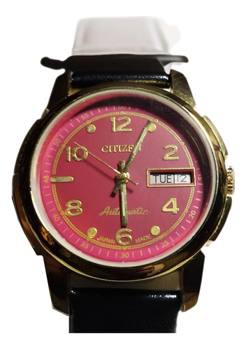 Reloj Citizen Automatico  Rojo Pre-àguila  70s Como Nuevo 