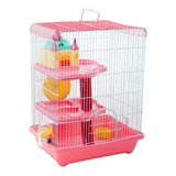 Jaula Para Hamster De 3 Pisos Con Castillo Yda303/fauna S