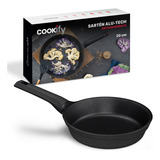 Cookify Sartén Aluminio Fundido Antiadherente 20 Cm Alu-tech Series Libre De Pfoa Cocina Saludable Color Negro