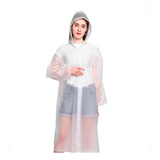 Capa De Chuva Reforçada Eva Transparente Resistente Unissex 
