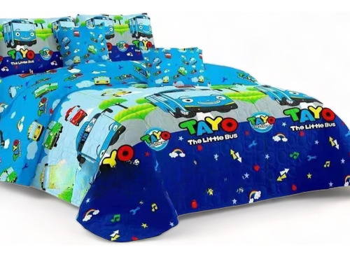 Cobertor De Verano Quilt Unicolor 1.5 Plaza Poliester