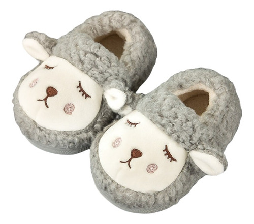 Pantuflas Cálidas De Invierno De Dibujos Animados Para Niños