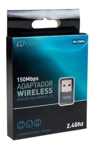 Adaptador Usb Noga Receptor Wifi 150mb 