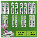 Pila Aa Aaa Energizer Recargables 8 Aa + 8 Aaa Distribuidora