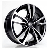 Roda Ford Aro 15 4x108 K64 4 Rodas Jogo + Bicos Cor Preto Diamante 4x108 Ford