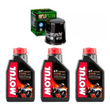 3 Aceites Motul 7100 10w40 + 1 Filtro Aceite Hf303 Hiflofilt