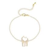 Brazalete - Ay Cute Heart Love Giraffe Bracelet Bangle Simpl
