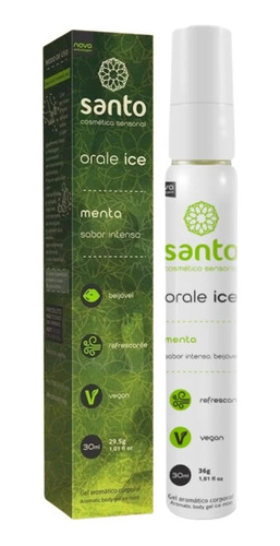 Gel Comestível Orale Santo Aromatizante Oral Beijável Sabor