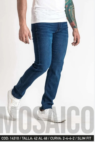 Jeans Elasticado De Hombre 14310