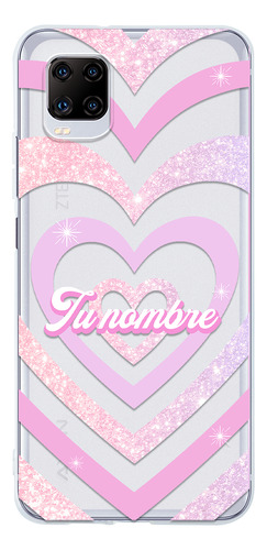 Funda Para Zte Para Mujer Corazón Rosa Con Tu Nombre