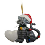 Adorno De Gato De Navidad, Decoraciones Colgantes Para