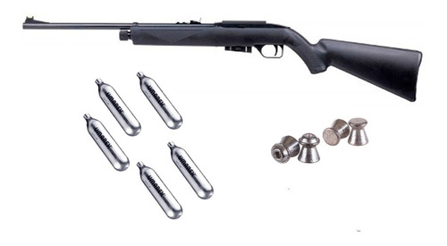 Paquete Rifle De Co2 4.5mm .177 Crosman (1077) +co2+diabolos