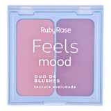 Blush Duo Feels Mood Ruby Rose Textura Aveludada 14g