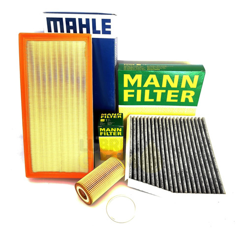 Kit De 3 Filtros Para Mercedes Benz C200 W204 - Mahle / Mann