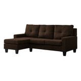 Sala Haelynn Seat Suede Chocolate Derecha Sillones Sofa