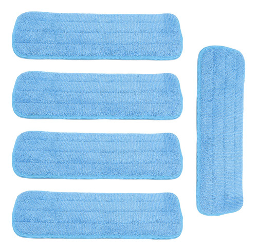 Paño De Limpieza Mop Pads, 5 Unidades, De Microfibra, Plano