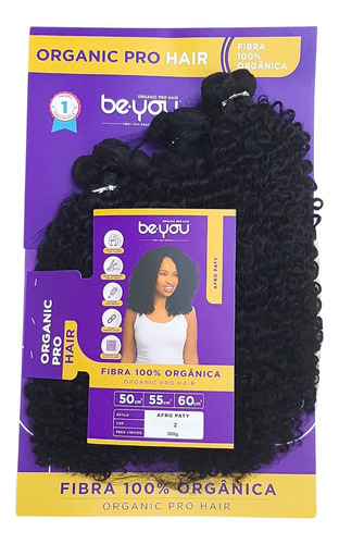 Afro Paty Cabelo Cacheado Definido Crespo Orgânico 60 Cm