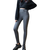 Leggings Quentes Femininas De Inverno Com Forro De Lã Grossa