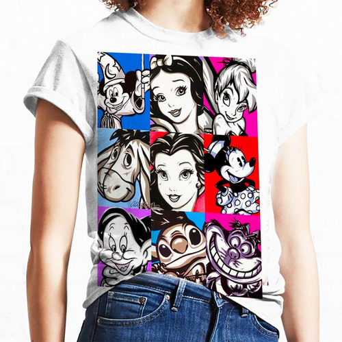 Playera Princesas Disney Mickey Campanita Bella 