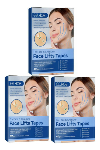 3×parche Lifting Facial Invisible For Encoger Y Estirar La