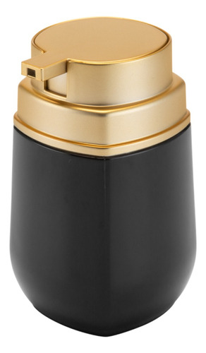 Porta Sabonete Líquido 400ml Preto Dourado Banheiro Lavabo