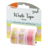 Washi Tape Cristal De Color Rosa 15/20mmx3m Blíster X3 Soul