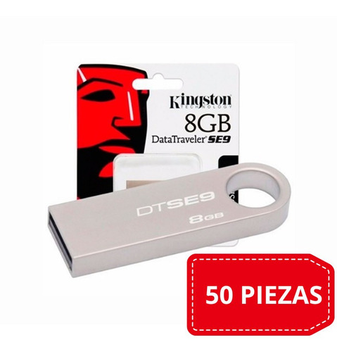 50 Memorias Usb Kingston Datatraveler Se9 Dtse9h 8gb 2.0