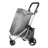 Carrito Compras Plegable Premium Supermercado Feria Cooler Color Gris